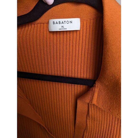 Aritzia Babaton knit burnt orange top XL - Picture 5 of 7